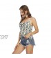 Women Summer Floral V Neck Cami Tank Tops Loose Casual Sleeveless Blouses Shirts