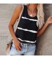 Women'S Summer Fashion Casual Striped Print Sleeveless Vest Comfortable Slim Slimming Style