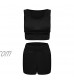 Yihaojia 2 Piece Outfits for Women Ribbed Seamless Sport Bra and Leggings Set Sexy Yoga Tracksuits