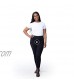 CNROS Womens Plus Size Classic Elastic Waist Slim Pull-on Jeans Pant