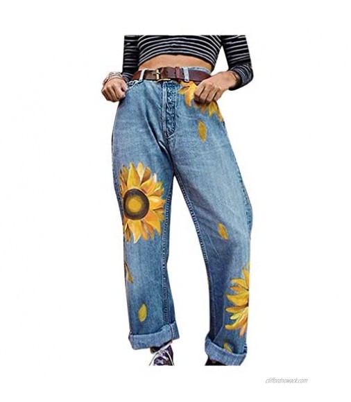 MASZONE Y2K Jeans for Women 90s Mid Waisted Wide Leg Pants Straight Jeans Casual Baggy Trousers Denim Pants Streetwear