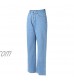 N / D Women Korean Wide Leg Jeans Fashion Solid Color Relaxed Fit Casual Pocket Stitching High-Waist Mopping Denim Pants