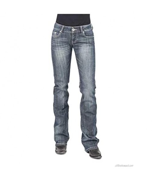 Stetson Women's 818 Contemporary Bootcut Jeans Blue 2W x 32L