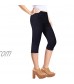 Stretchy 5 Pocket Skinny Mid Rise Capri Ripped Denim Jeans